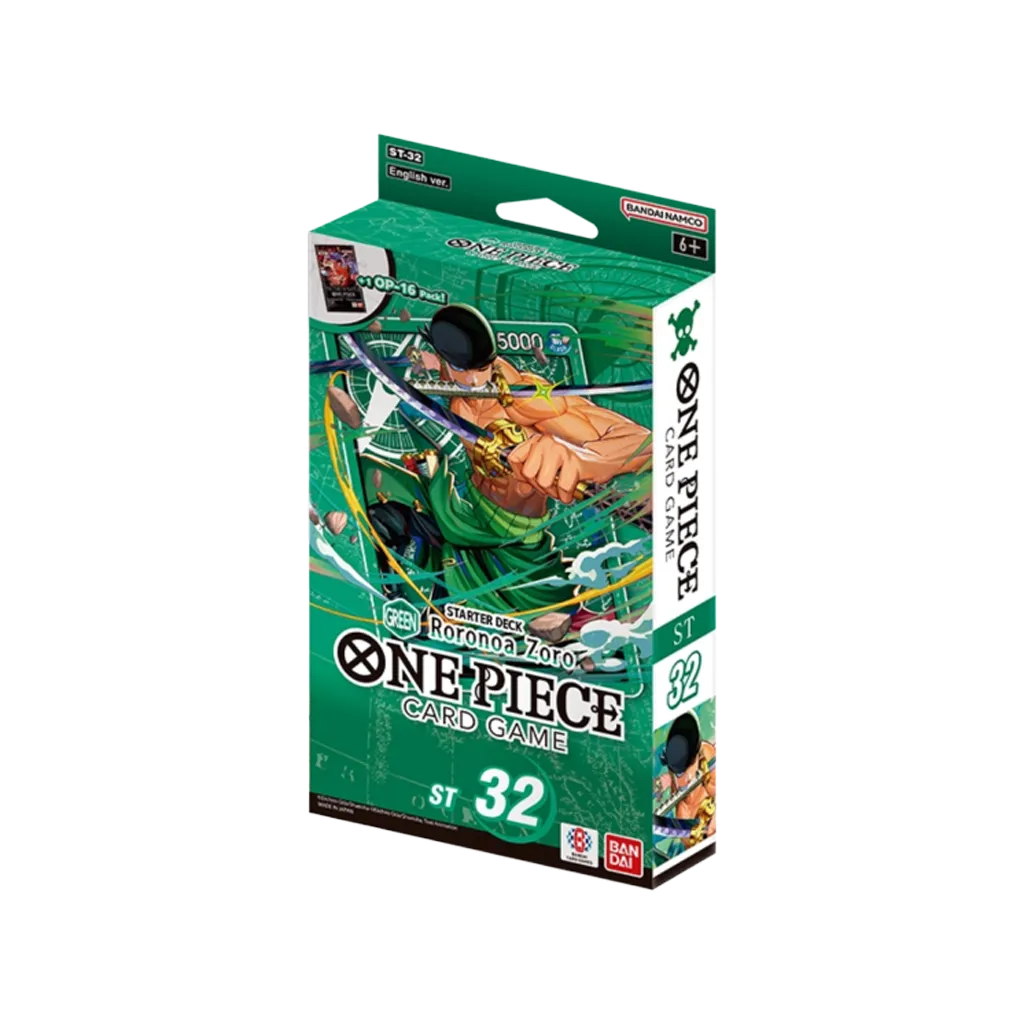 One Piece Card Game ST-32 Starter Deck Zoro (Green) sealed box, EN